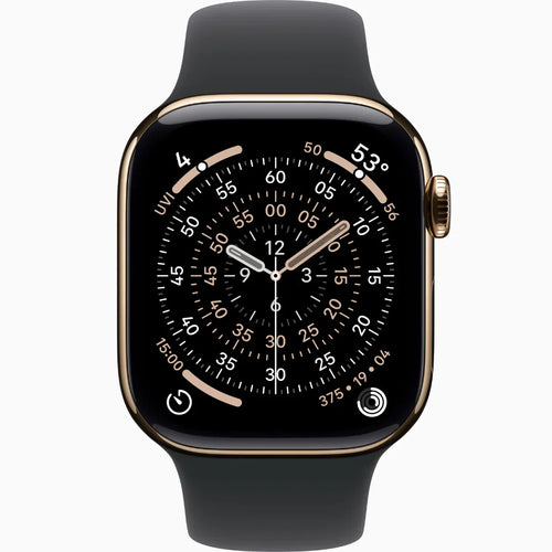 Apple Watch Series 9, GPS + Callular With Stainless Steel / ساعة أبل سيريز 9، مزودة بنظام تحديد المواقع العالمي (GPS) ووظيفة الاتصال، مصنوعة من الفولاذ المقاوم للصدأ.