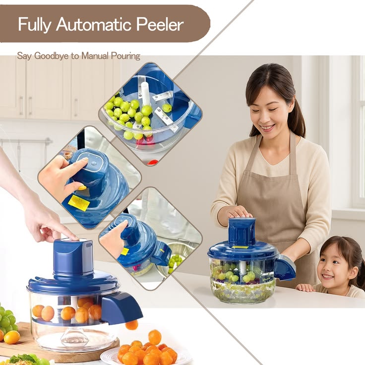 Electric Grape & Garlic Peeler Machine – Automatic Small Fruit Peeling Tool آلة تقشير العنب والثوم الكهربائية