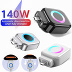 140W Mini Portable Fast Charging Adapter | Dual Port USB-C & Lightning | Smart Fast Charger